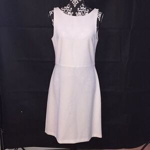 THEORY Jozzla poplin open back white crepe dress 8